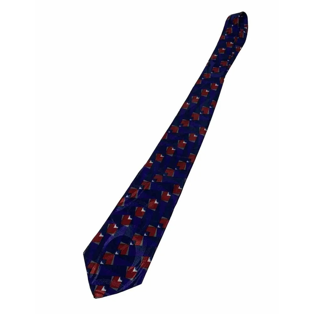 OLEG CASSINI Men's Necktie Tie Abstract PATTERN L-54 W-3 3/4